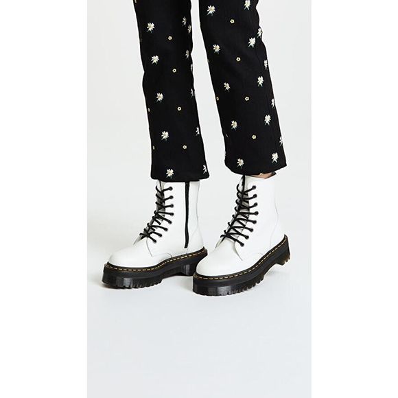 New Dr. Martens Jadon 8 Eye Boots White Size US 8
